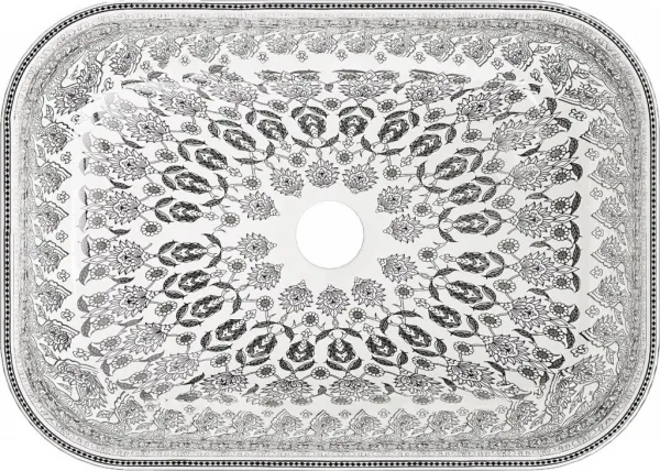 MEXEN - Rita umývadlo na dosku 45 x 32, biela/čierny vzor 21084586