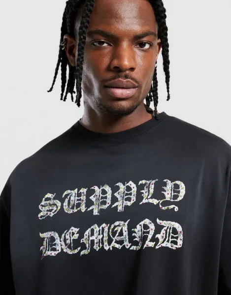 Supply&demand Tričko Glitter Tee Blk-Blk