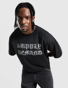 Supply&demand Tričko Glitter Tee Blk-Blk