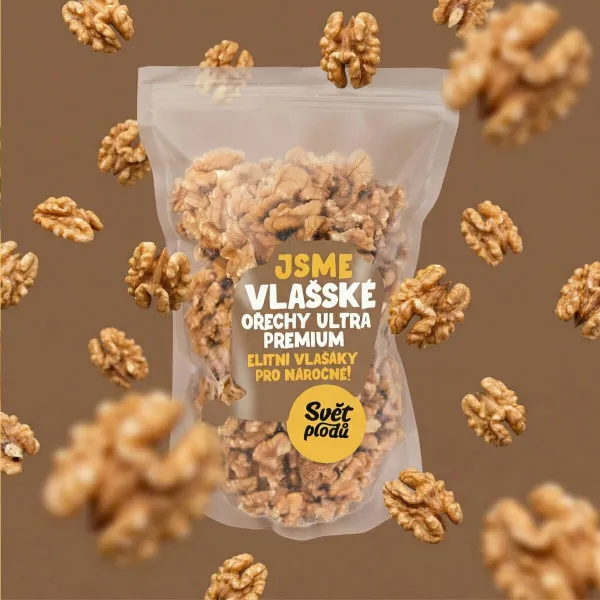 Vlašské orechy 90% polovičky Jumbo váha 500g
