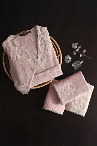 Soft Cotton Dámsky elegantný župan DESTAN v darčekovom balení