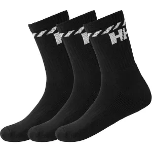 Helly Hansen COTTON SPORT SOCK 3PK Unisexové športové ponožky, čierna, veľkosť