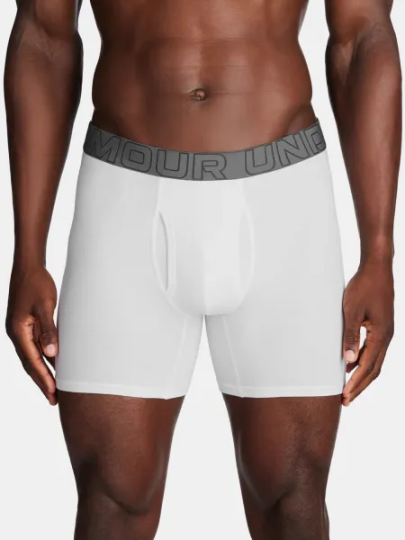 3PACK pánske boxerky Under Armour bielé (1383889 100) 3XL, trenky