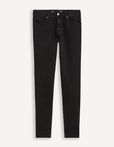 Čierne pánske skinny fit džínsy Celio Foskinny1