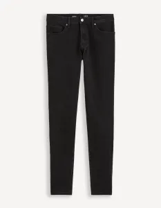 Čierne pánske skinny fit džínsy Celio Foskinny1