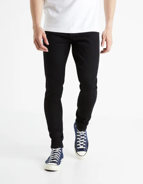 Čierne pánske skinny fit džínsy Celio Foskinny1