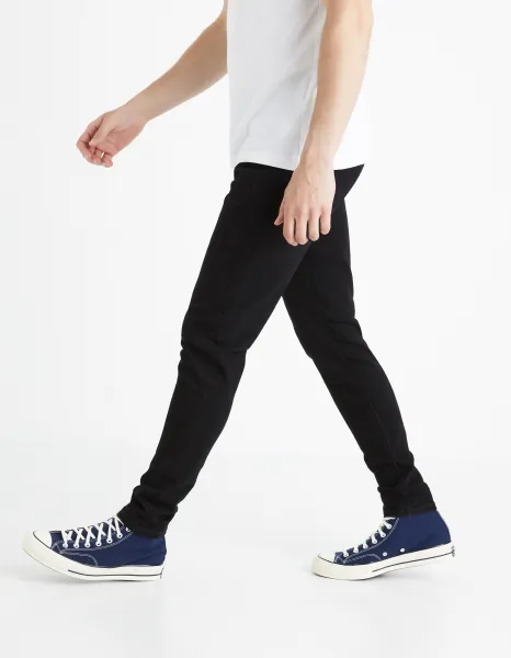 Čierne pánske skinny fit džínsy Celio Foskinny1