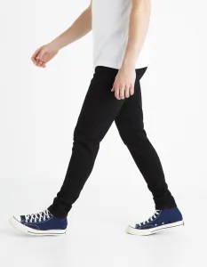 Čierne pánske skinny fit džínsy Celio Foskinny1