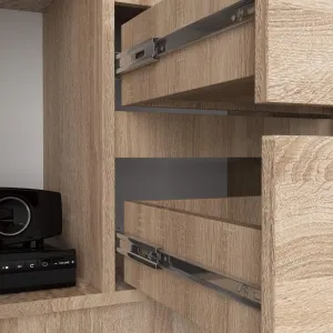Ak furniture Kancelářská knihovna Rexa dub sonoma