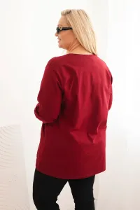 Legínovo Dámska blúzka Plus Size s lodičkovým výstrihom biela Farba: Čierna, Veľkosť: 2XL/3XL