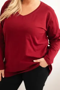 Legínovo Dámska blúzka Plus Size s lodičkovým výstrihom biela Farba: Čierna, Veľkosť: 2XL/3XL