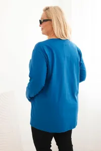 Legínovo Dámska blúzka Plus Size s lodičkovým výstrihom biela Farba: Čierna, Veľkosť: 2XL/3XL