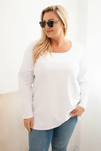 Legínovo Dámska blúzka Plus Size s lodičkovým výstrihom biela Farba: Čierna, Veľkosť: 2XL/3XL