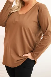 Legínovo Dámska blúzka Plus Size s lodičkovým výstrihom biela Farba: Čierna, Veľkosť: 2XL/3XL