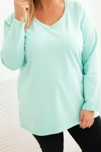 Legínovo Dámska blúzka Plus Size s lodičkovým výstrihom biela Farba: Čierna, Veľkosť: 2XL/3XL