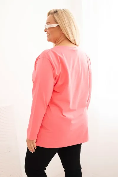Legínovo Dámska blúzka Plus Size s lodičkovým výstrihom biela Farba: Čierna, Veľkosť: 2XL/3XL