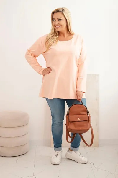 Legínovo Dámska blúzka Plus Size s lodičkovým výstrihom biela Farba: Čierna, Veľkosť: 2XL/3XL
