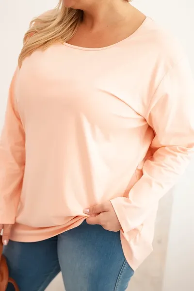 Legínovo Dámska blúzka Plus Size s lodičkovým výstrihom biela Farba: Čierna, Veľkosť: 2XL/3XL