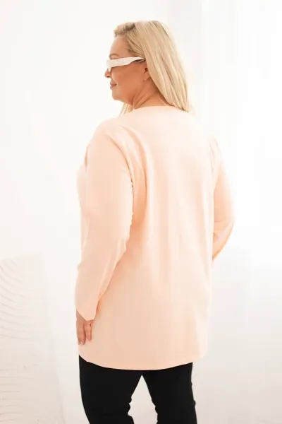 Legínovo Dámska blúzka Plus Size s lodičkovým výstrihom biela Farba: Čierna, Veľkosť: 2XL/3XL