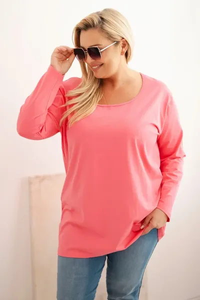 Legínovo Dámska blúzka Plus Size s lodičkovým výstrihom biela Farba: Čierna, Veľkosť: 2XL/3XL