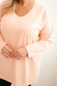 Legínovo Dámska blúzka Plus Size s lodičkovým výstrihom biela Farba: Čierna, Veľkosť: 2XL/3XL