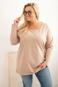 Legínovo Dámska blúzka Plus Size s lodičkovým výstrihom biela Farba: Čierna, Veľkosť: 2XL/3XL