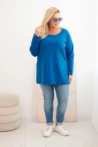 Legínovo Dámska blúzka Plus Size s lodičkovým výstrihom biela Farba: Čierna, Veľkosť: 2XL/3XL