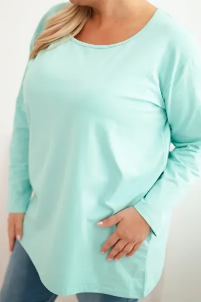 Legínovo Dámska blúzka Plus Size s lodičkovým výstrihom biela Farba: Čierna, Veľkosť: 2XL/3XL