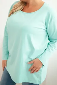 Legínovo Dámska blúzka Plus Size s lodičkovým výstrihom biela Farba: Čierna, Veľkosť: 2XL/3XL