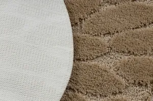 Kúpeľňový koberček SUPREME STONES kamienky, béžový kruh