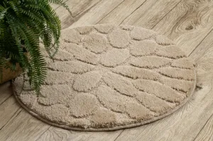 Kúpeľňový koberček SUPREME STONES kamienky, béžový kruh