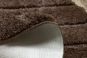 Kúpeľňový koberček SUPREME LINES línie, hnedý kruh