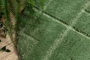 Kúpeľňový koberček SUPREME LINES línie, zelený kruh
