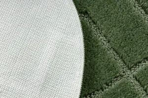 Kúpeľňový koberček SUPREME LINES línie, zelený kruh