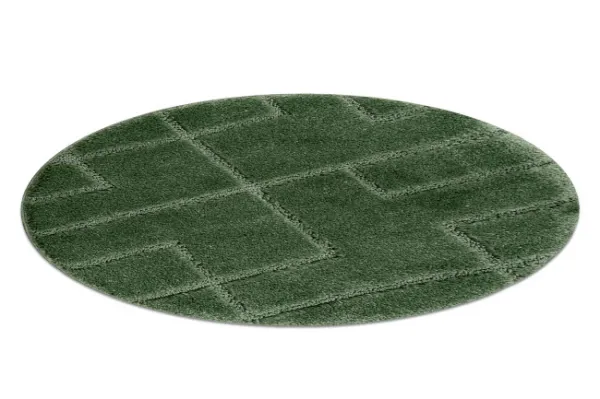 Kúpeľňový koberček SUPREME LINES línie, zelený kruh
