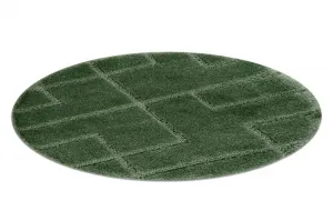 Kúpeľňový koberček SUPREME LINES línie, zelený kruh