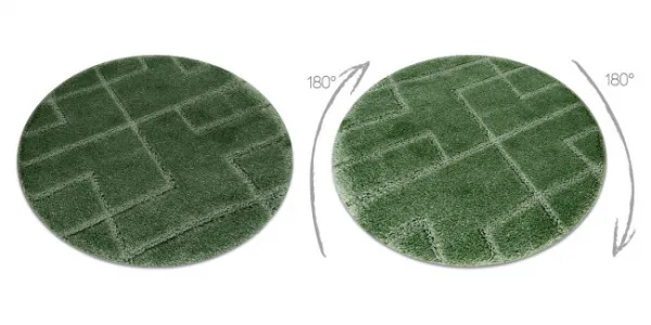 Kúpeľňový koberček SUPREME LINES línie, zelený kruh