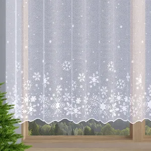 Záclona žakárová, Polárka metráž, biela 150 cm