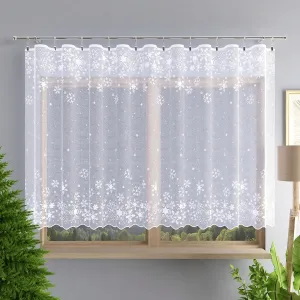 Záclona žakárová, Polárka metráž, biela 150 cm