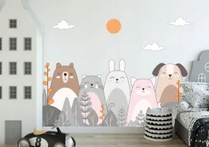 Samolepkanastenusmotívommilýchzvieratiek60x120cm