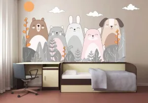 Samolepkanastenusmotívommilýchzvieratiek60x120cm