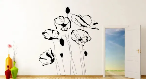 Nálepkanastenudointeriérusmotívomvlčiehomaku200x200cm200x200cm