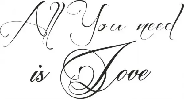 NálepkanastenunápisALLYOUNEEDISLOVE50x100cm50x100cm