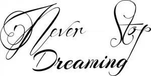 NálepkanastenunápisNEVERSTOPDREAMING50x100cm50x100cm