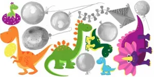 Samolepkanastenuveselýfarebnýdinosaury100x200cm