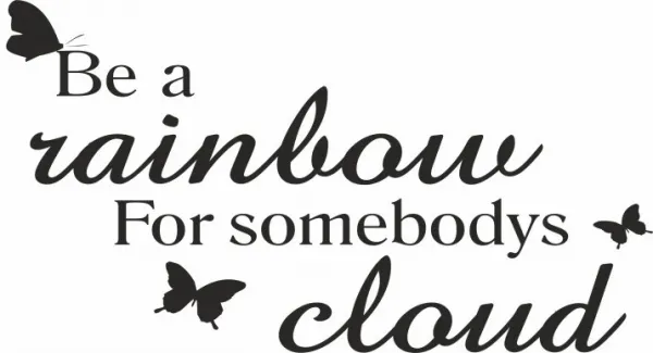 NálepkanastenunápisBEARAINBOWFORSOMEBODYSCLOUD50x100cm50x100cm