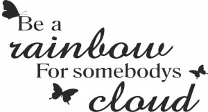 NálepkanastenunápisBEARAINBOWFORSOMEBODYSCLOUD50x100cm50x100cm