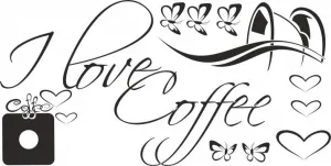 NálepkanastenustextomILOVECOFFEE50x100cm50x100cm