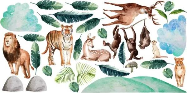 Nálepkanastenuzvieratkázozoologickejzáhrady100x200cm100x200cm
