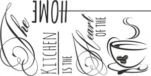 NálepkanastenustextomTHEKITCHENISTHEHEARTOFTHEHOME100x200cm100x200cm